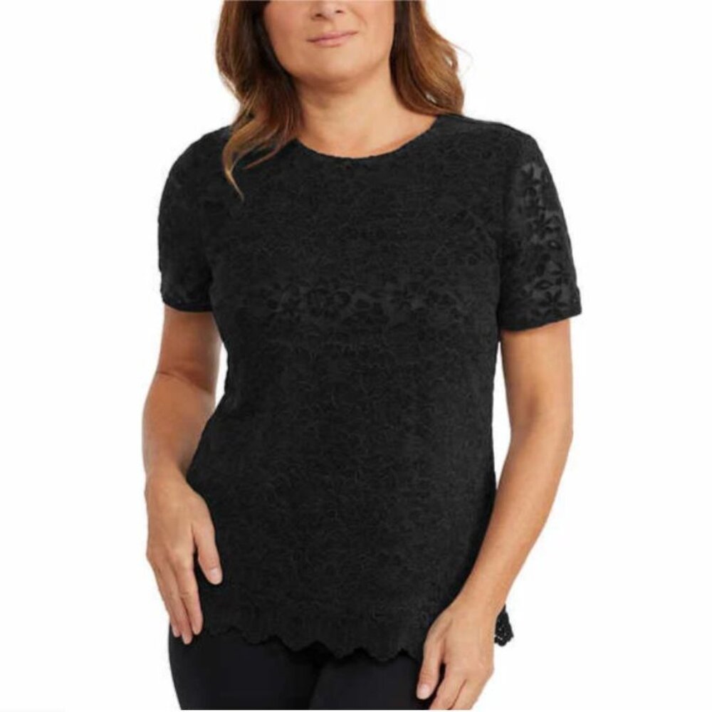 Teddi Rose Ladies' Lace Top Black XL